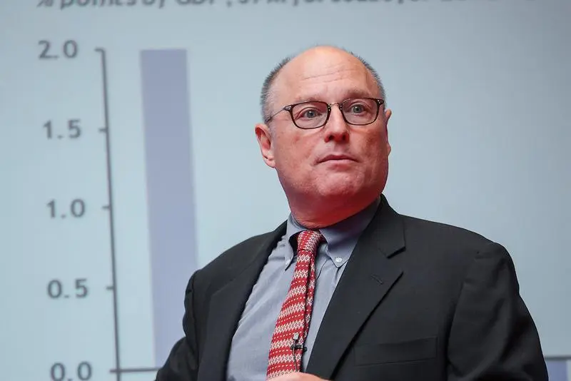 Bruce Kasman, Ph.D., Chief Economist and Managing Director of Economic Research for JPMorgan presenting at the 10th National W!SE MoneyPOWER Conference held November 6, 2012 at McGraw HIll in New York brought teachers and financial experts together for a day of learning.