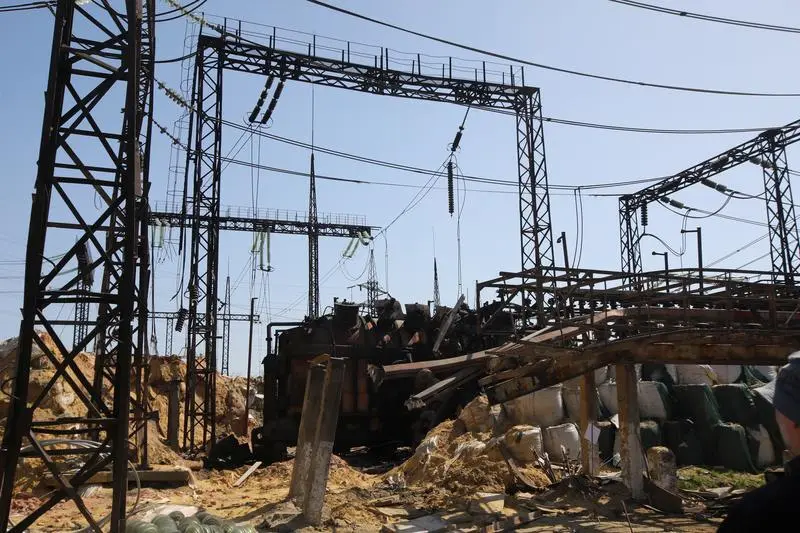 Central eléctrica en Jarkov (Ucrania)