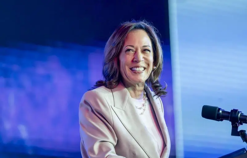 21 May 2024, US, Philadelphia: US Vice President Kamala Harris delivers the keynote speech at the 2024 Service Employees International Union (SEIU) convention in Philadelphia. Photo: Ricky Fitchett/ZUMA Press Wire/dpa
Ricky Fitchett/ZUMA Press Wire/d / DPA
(Foto de ARCHIVO)
21/5/2024 ONLY FOR USE IN SPAIN
