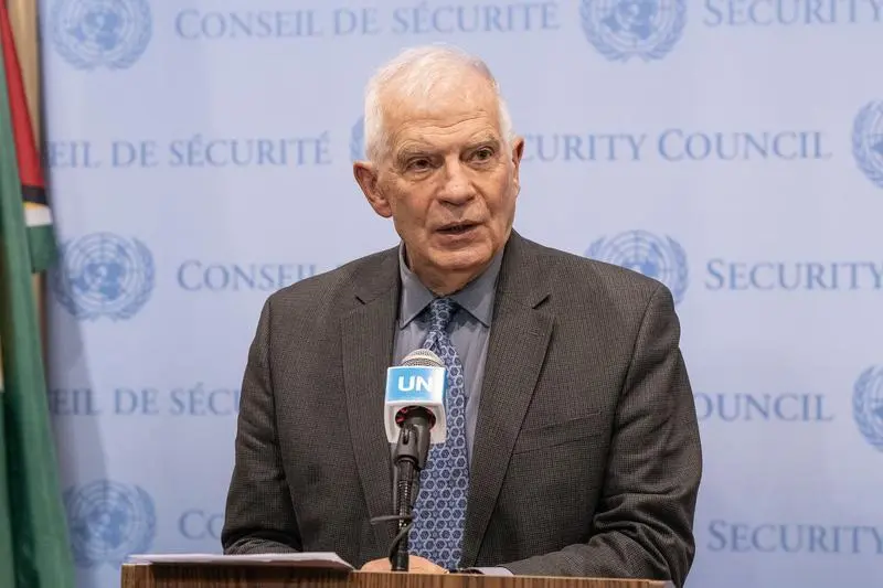 March 12, 2024, New York, New York, United States: Josep Borrell, High Representative of the European Union for Foreign Affairs and Security Policy speaks to the press at UN Headquarters.,Image: 856566519, License: Rights-managed, Restrictions: , Model Release: no, Credit line: Lev Radin / Zuma Press / ContactoPhoto