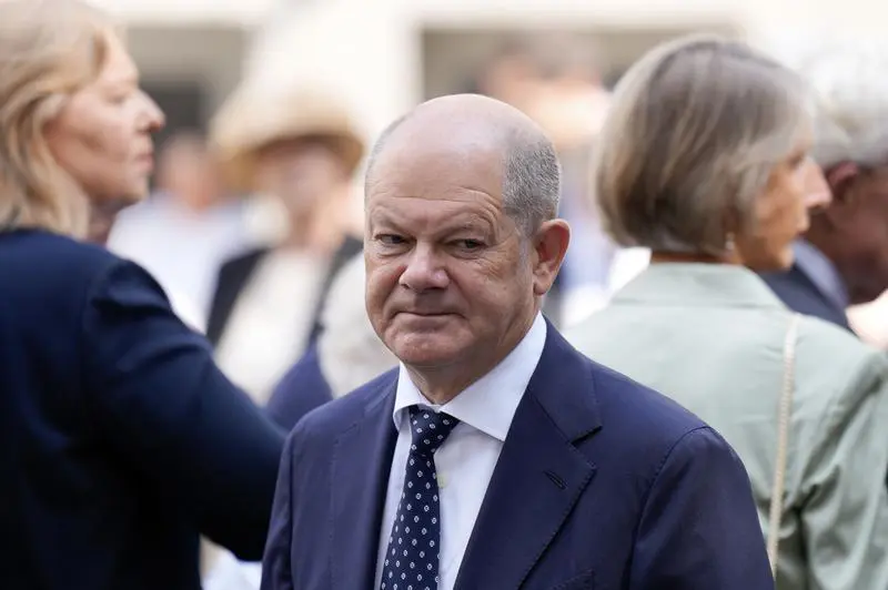 July 20, 2024, Berlin, Berlin, Deutschland: Olaf Scholz bei der Gedenkveranstaltung zum 80. Jahrestag des Aufstands gegen Nationalsozialistische Gewaltherrschaft mit Kranzniederlegung auf dem Ehrenhof des Bendlerblocks.Berlin, 20.07.2024,Image: 891226889, License: Rights-managed, Restrictions: , Model Release: no, Credit line: Bernd Elmenthaler / Zuma Press / ContactoPhoto