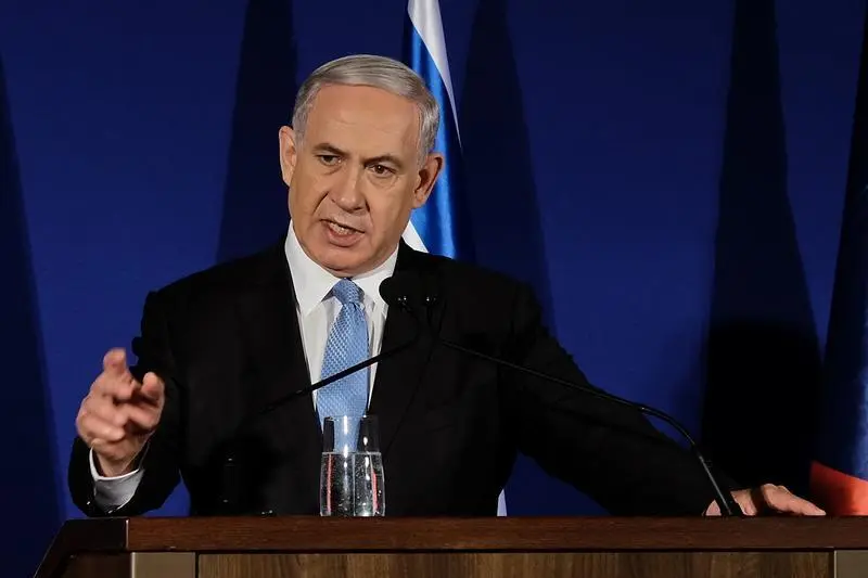 Nov. 25, 2014 - Jerusalem, Israel - Israeli Prime Minister BENJAMIN NETANYAHU, addresses Czech PM Sobotka at a press conference following intergovernmental consultations and signing of agreements at the King David Hotel. Sobotka headed a delegation of government ministers on an official visit in Israel.,Image: 211738870, License: Rights-managed, Restrictions: , Model Release: no, Credit line: Nir Alon / Zuma Press / ContactoPhoto