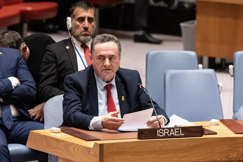March 11, 2024, New York, New York, United States: Israel Foreign Minister Israel Katz speaks during SC meeting on report of sexual violence during Israel - Hamas conflict at UN Headquarters in New York,Image: 856194584, License: Rights-managed, Restrictions: , Model Release: no, Credit line: Lev Radin / Zuma Press / ContactoPhoto