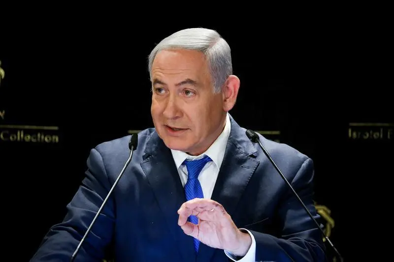 Israeli Prime Minister Benjamin Netanyahu speaks during statements to the press in Jerusalem, Thursday, May 30, 2019. President Donald Trump's son-in-law and senior adviser Jared Kushner met with Israeli Prime Minister Benjamin Netanyahu on Thursday to push the Trump administration's long-awaited plan for Mideast peace, just as Israel was thrust into the political tumult of an unprecedented second election in the same year. Photo by: JINIPIX,Image: 440118968, License: Rights-managed, Restrictions: , Model Release: no, Credit line: Jinipix / Zuma Press / ContactoPhoto