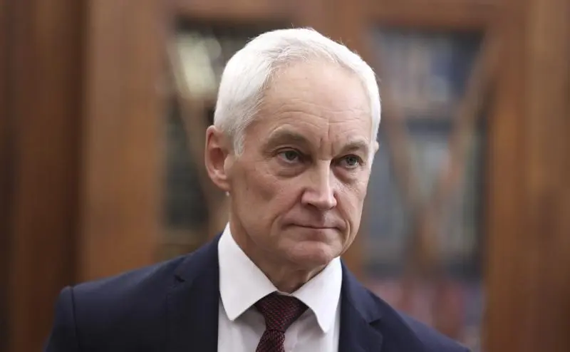 November 7, 2023, Moscow, Moscow Oblast, Russia: Russian First Deputy Prime Minister Andrei Belousov listens to President Vladimir Putin during a meeting to discuss the progress of the technology policy bill at the Kremlin, November 7, 2023 outside Moscow, Russia.,Image: 820902672, License: Rights-managed, Restrictions: , Model Release: no, Credit line: Gavriil Grigorov/Kremlin Pool / Zuma Press / ContactoPhoto