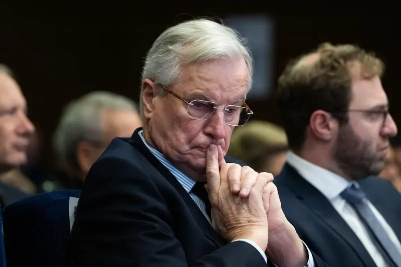 November 22, 2024, Paris, France, France: French Prime Minister Michel Barnier attends the France Italy Germany Trilateral business forum. Now in its sixth year, the Trilateral Forum brings together the MEDEF, Confindustria and BDI business associations of the three countries, which represent the industrial sectors of the largest European economies.,Image: 937497344, License: Rights-managed, Restrictions: * Belgium, Denmark, France and Germany Out *, Model Release: no, Credit line: Alexis Sciard / Zuma Press / ContactoPhoto