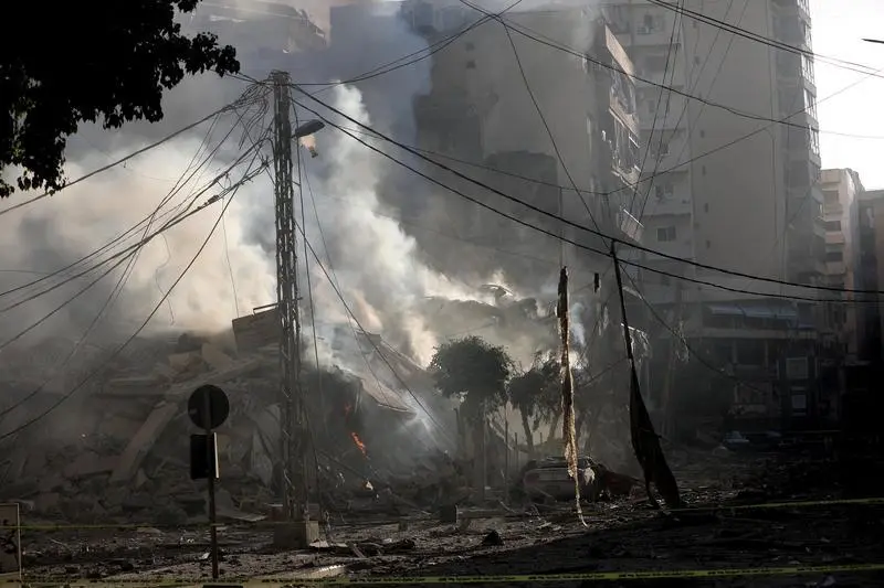 BEIRUT, Oct. 3, 2024  -- This photo shows damages caused by Israeli airstrikes in Beirut, Lebanon, on Oct. 3, 2024. Since Sept. 23, the Israeli army has been launching an unprecedented, intensive air attack on Lebanon in a dangerous escalation with Hezbollah.,Image: 915893842, License: Rights-managed, Restrictions: , Model Release: no, Credit line: Bilal Jawich / Xinhua News / ContactoPhoto