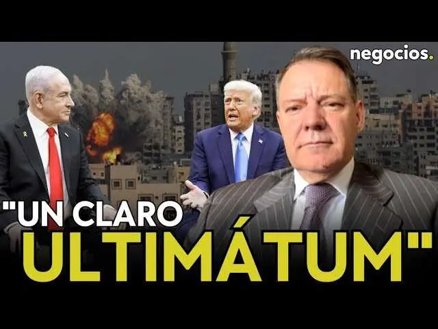 Captura del vídeo con un análisis visual de la crisis en Gaza y la presencia de expertos en la materia<br>                        <br>                        <br>                        <br>                      