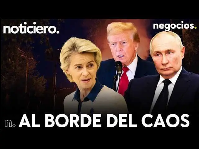 Captura de pantalla del vídeo de Negocios TV mostrando titulares sobre las tensiones en Oriente Medio y Ucrania, con mapas y gráficos ilustrativos.<br>                        <br>                        <br>                        <br>                      