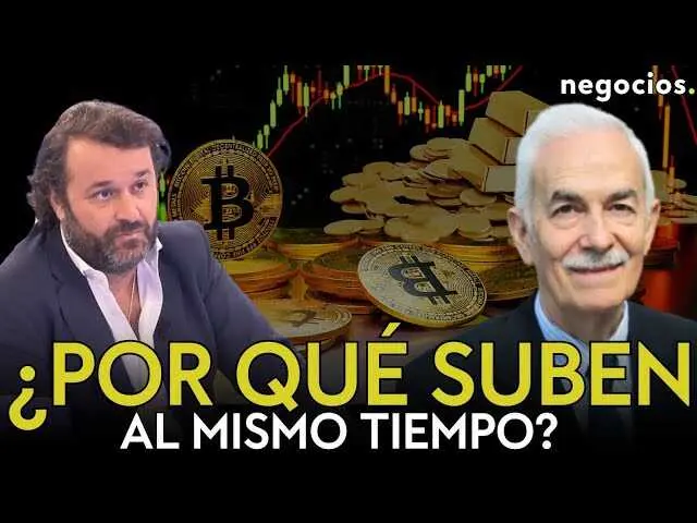 Captura del vídeo donde Juan Ignacio Crespo explica las razones detrás de la subida simultánea de bolsas, oro y criptomonedas<br>                        <br>                        <br>                        <br>                      