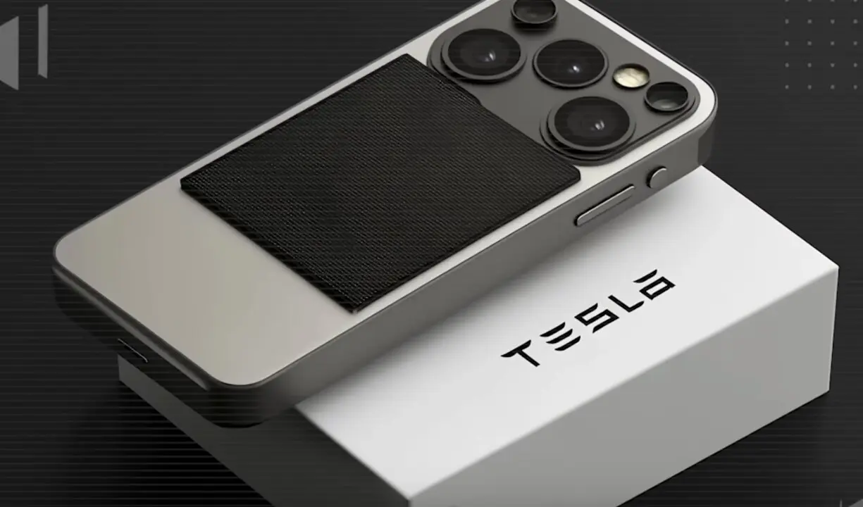 La simulación con IA de el presunto móvil de Tesla.