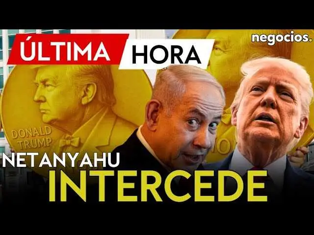 Benjamin Netanyahu durante una conferencia de prensa anunciando la solicitud para el Premio Nobel de la Paz para Donald Trump.<br>                        <br>                        <br>                        <br>                      