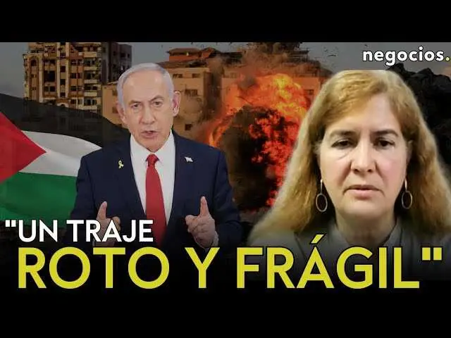 Miniatura del vídeo con Margarita Torres analizando el acuerdo de paz en Gaza en Negocios TV.<br>                        <br>                        <br>                        <br>                      