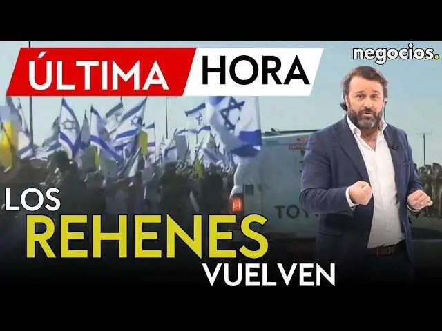 Rehenes liberados llegando a Israel, recibidos por la Cruz Roja y bajo la mirada esperanzada de sus familias y la población.<br>                        <br>                        <br>                        <br>                      