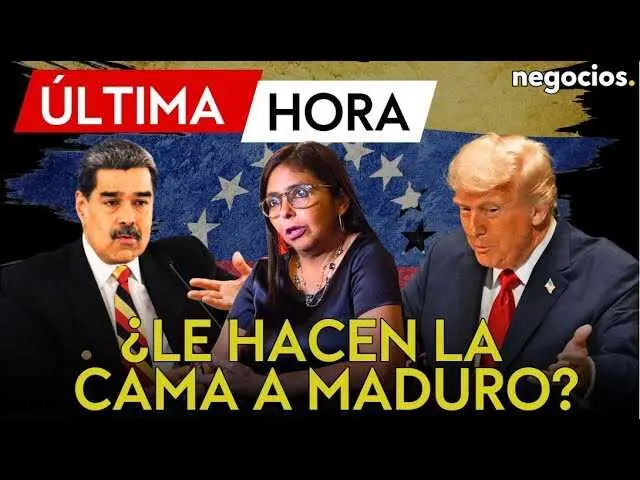 Fotografía de la vicepresidenta Delcy Rodríguez en una conferencia, imagen relacionada con las negociaciones entre el chavismo y Estados Unidos.<br>                        <br>                        <br>                        <br>                      