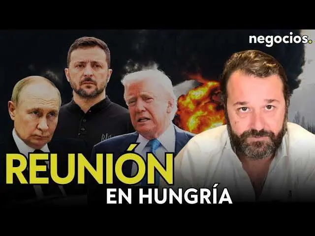 Imagen oficial del vídeo que muestra las figuras públicas de Donald Trump, Vladimir Putin y Volodímir Zelensky con referencias a la cumbre en Hungría.<br>                        <br>                        <br>                        <br>                      