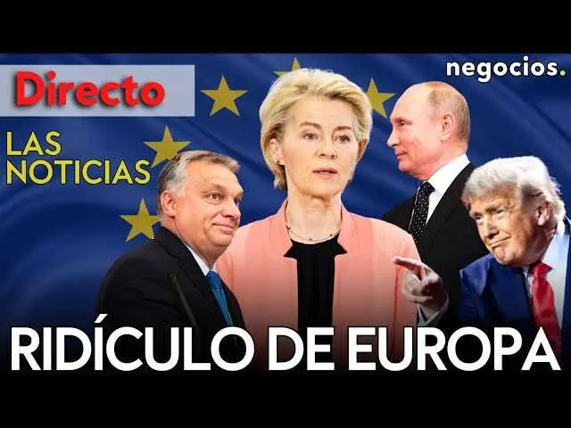 Retratos de Vladimir Putin, Donald Trump y Volodímir Zelensky superpuestos sobre el Parlamento húngaro en Budapest, sede de la controvertida cumbre.<br>                        <br>                        <br>                        <br>                      