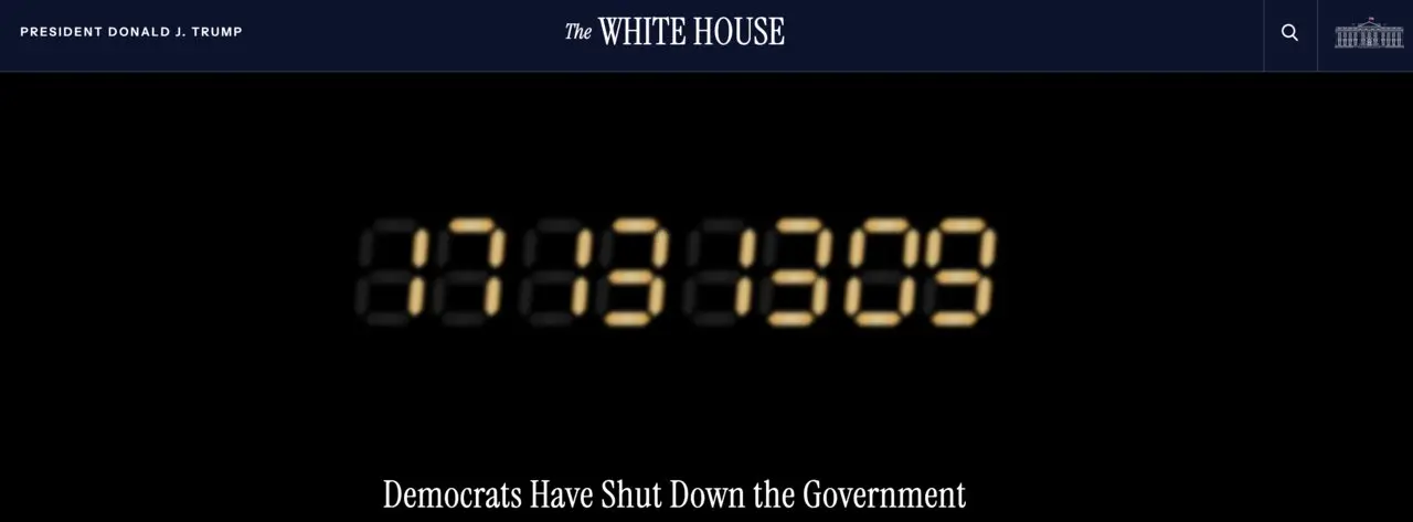 Government Shutdown Clock