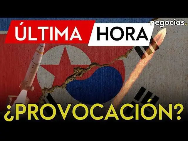 Imagen del lanzamiento de un misil balístico norcoreano hacia el Mar de Japón, usado en el video de Negocios TV.<br>                        <br>                        <br>                        <br>                      