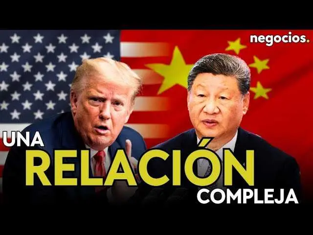 Fotografía que muestra a Donald Trump y Xi Jinping en un encuentro diplomático, ilustrando la compleja relación entre EE.UU. y China.<br>                        <br>                        <br>                        <br>                      