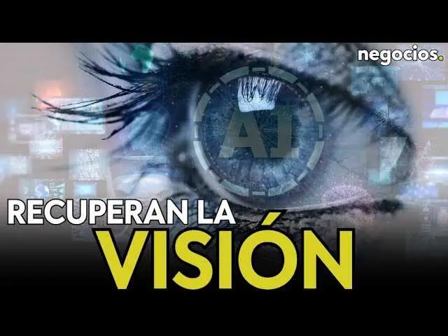 Imagen que muestra el implante electrónico subretinal junto a las gafas especiales utilizadas por los pacientes para recuperar la visión<br>                        <br>                        <br>                        <br>                      