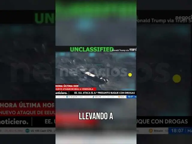 Fotografía oficial que muestra la bandera de Estados Unidos superpuesta con la bandera de Venezuela, símbolo del conflicto geopolítico actual.<br>                        <br>                        <br>                        <br>                      