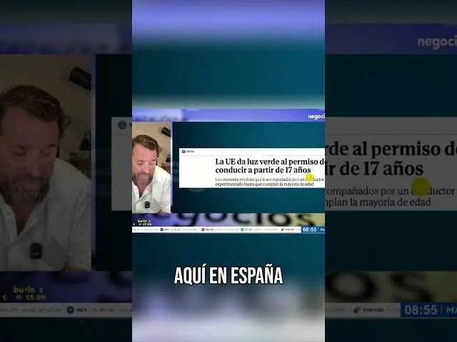 Imagen en miniatura del vídeo donde se debate sobre el permiso de conducir a los 17 años en la Unión Europea.<br>                        <br>                        <br>                        <br>                      