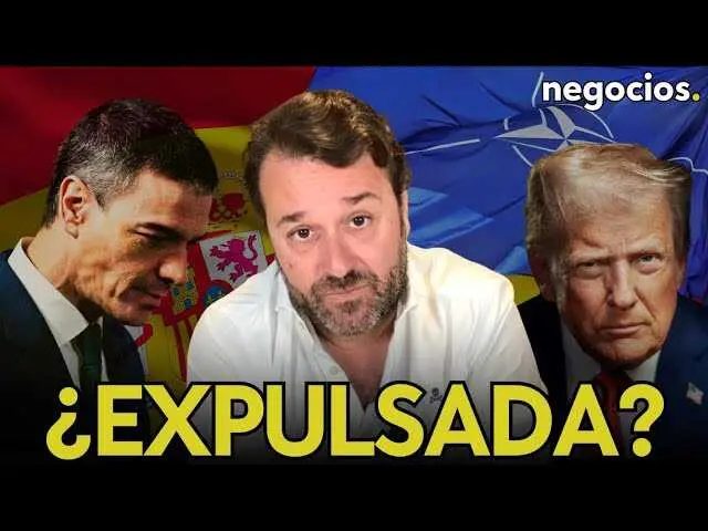 Miniatura del vídeo mostrando el título 'Vuelve la amenaza a España: ¿riesgo de salida de la OTAN si no acepta el 5% en defensa?' con fondo simbólico militar<br>                        <br>                        <br>                        <br>                      