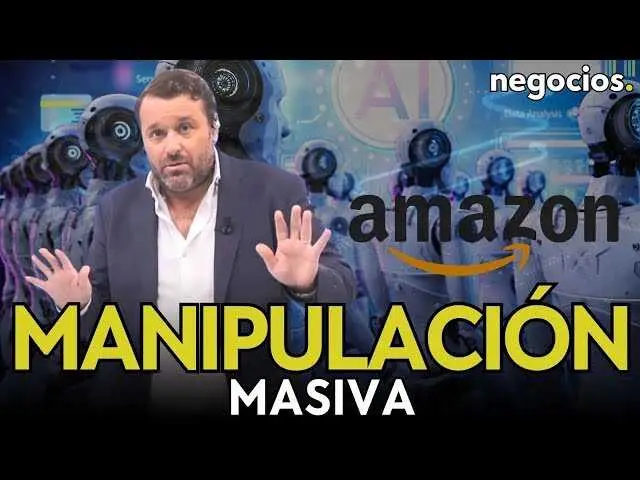 Imagen representativa de las operaciones automatizadas dentro de almacenes de Amazon con robots en acción.<br>                        <br>                        <br>                        <br>                      