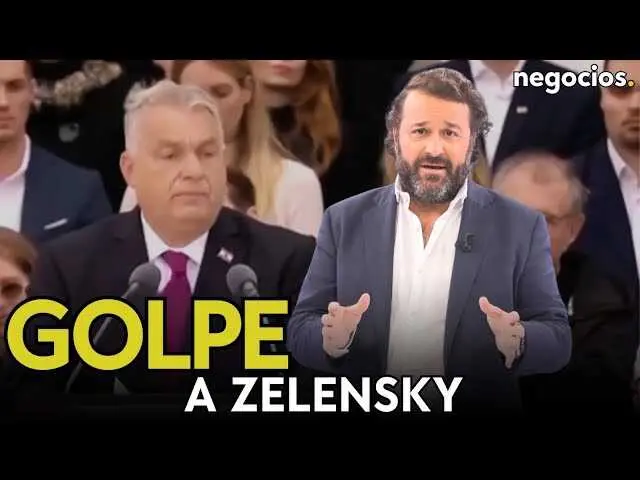 Fotografía oficial de Viktor Orbán durante una rueda de prensa, con gesto serio y micrófonos enfrente.<br>                        <br>                        <br>                        <br>                      