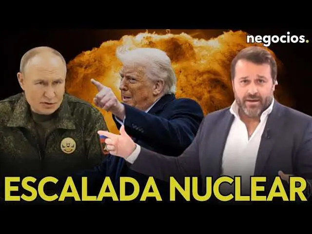 Captura del vídeo que muestra la escalada nuclear entre EEUU y Rusia con imágenes del misil Burevestnik y la reacción de Donald Trump.<br>                        <br>                        <br>                        <br>                      