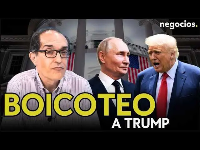 Captura de pantalla del vídeo de Negocios TV que analiza las sanciones de Trump contra Rusia y la cancelación de la cumbre con Putin<br>                        <br>                        <br>                        <br>                      