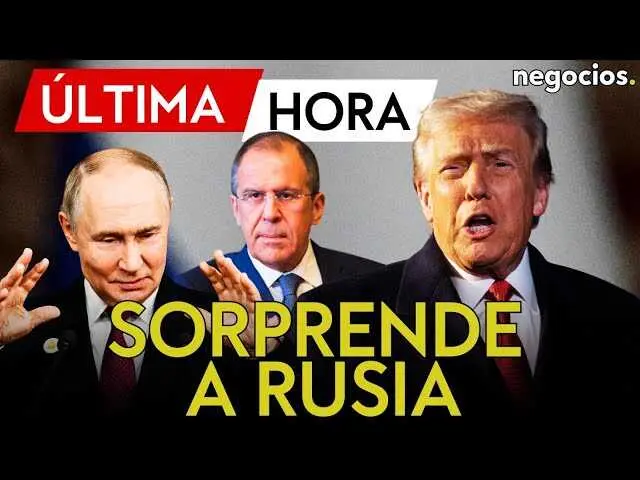 Captura del v&iacute;deo de Negocios TV mostrando la noticia sobre el cambio de postura de Trump respecto a Ucrania<br>                        <br>                        <br>                        <br>                      