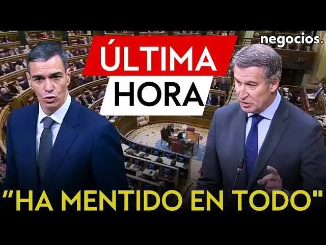 Alberto Núñez Feijóo durante su intervención en el Congreso de los Diputados.<br>                        <br>                        <br>                        <br>                      