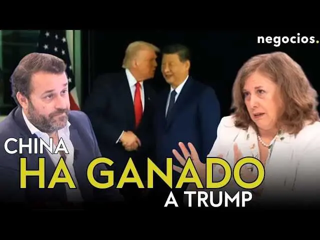 Fotografía oficial de la cumbre entre Donald Trump y Xi Jinping, con enfoque en la tensión diplomática entre Estados Unidos y China.<br>                        <br>                        <br>                        <br>                      