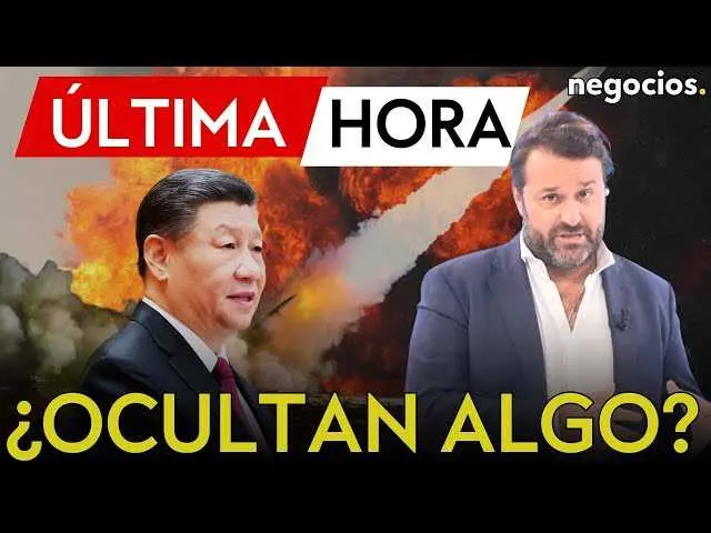 Captura del vídeo de Negocios TV con la imagen del funcionario chino durante la rueda de prensa en Pekín<br>                        <br>                        <br>                        <br>                      