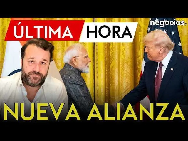 Fotografía oficial de la firma del acuerdo de defensa entre Estados Unidos e India, mostrando a los secretarios de Defensa Pete Hegseth y Rajnath Singh.<br>                        <br>                        <br>                        <br>                      