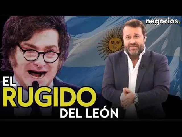 Javier Milei celebrando su triunfo electoral mientras los mercados bursátiles argentinos registran un aumento significativo<br>                        <br>                        <br>                        <br>                      