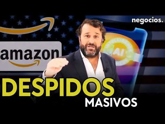 Imagen de Amazon con un centro logístico automatizado enfatizando la integración de tecnología avanzada y despidos laborales.<br>                        <br>                        <br>                        <br>                      