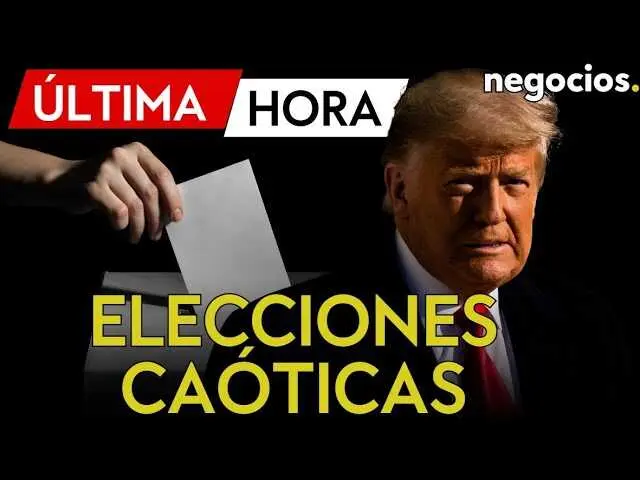 Pantallazo del vídeo de Trump en Truth Social con fondo político y bandera estadounidense<br>                        <br>                        <br>                        <br>                      