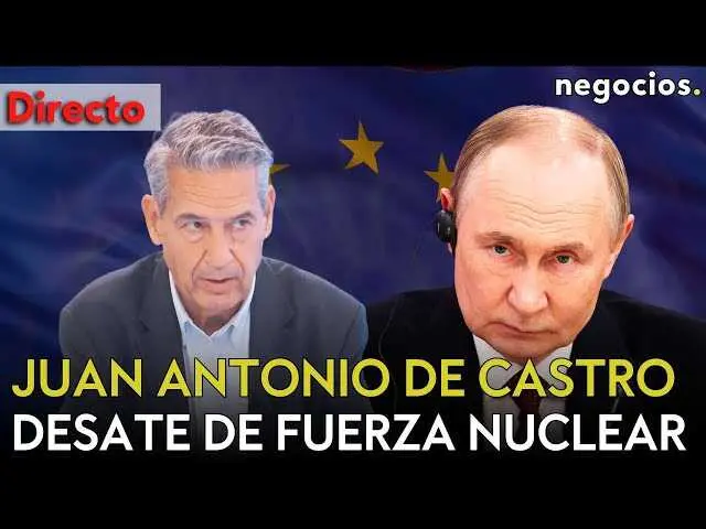 Miniatura del vídeo donde se muestra un mapa geopolítico con símbolos nucleares y banderas de Rusia, Europa y China en tensión.<br>                        <br>                        <br>                        <br>                      