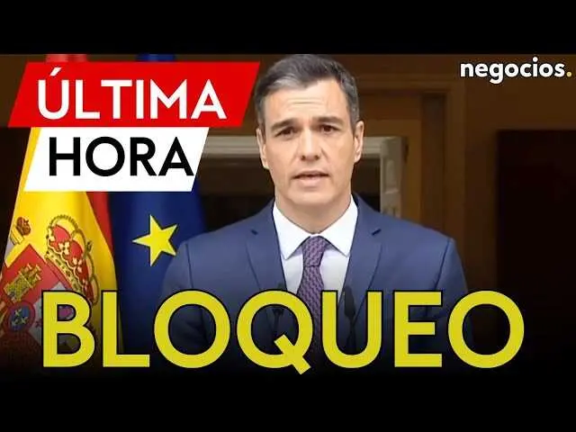 Pedro Sánchez y mapa de España con destacada la región de Cataluña, simbolizando el bloqueo político impuesto por Junts per Catalunya.<br>                        <br>                        <br>                        <br>                      