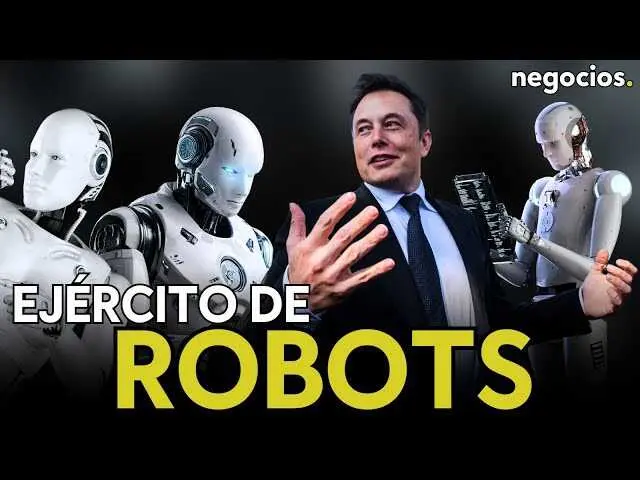Elon Musk presenta el robot humanoide Optimus en un evento de Tesla, acompañado del logo de la compañía.<br>                        <br>                        <br>                        <br>                      