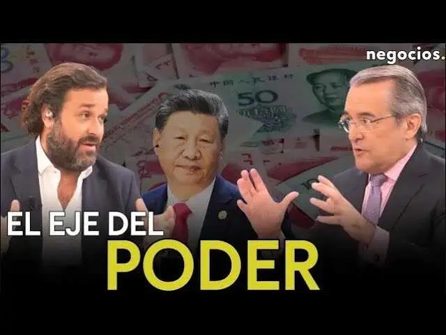 Miguel Ángel Temprano durante la entrevista en Negocios TV, analizando el impacto geopolítico y económico del auge del yuan digital y el dominio chino en recursos estratégicos.<br>                        <br>                        <br>                        <br>                      