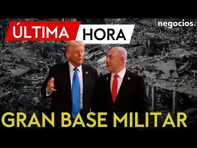 Vista aérea de la frontera de Gaza, donde se planea establecer la nueva base militar estadounidense.<br>                        <br>                        <br>                        <br>                      