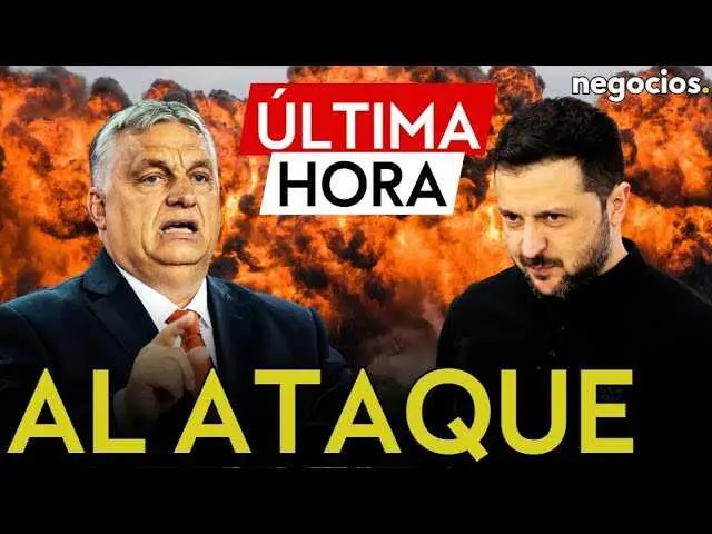 Viktor Orbán con semblante serio durante una conferencia de prensa, mientras al fondo se aprecia la bandera húngara, reflejando la tensión diplomática con Ucrania.<br>                        <br>                        <br>                        <br>                      