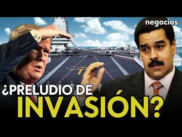 Imagen del portaaviones USS Gerald Ford navegando, símbolo del poder naval estadounidense en el Caribe.<br>                        <br>                        <br>                        <br>                      