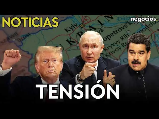 Portada del vídeo que muestra la imagen del presidente Donald Trump y contexto geopolítico relacionados con Rusia, Venezuela y México.<br>                        <br>                        <br>                        <br>                      