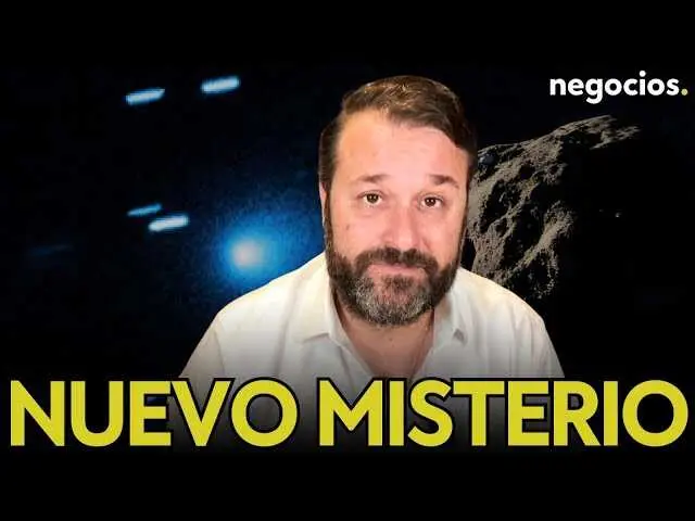 Imagen oficial del cometa 3I/Atlas capturada en noviembre de 2025 que muestra los chorros rectos de gas extendiéndose en múltiples direcciones, sin curvatura aparente.<br>                        <br>                        <br>                        <br>                      