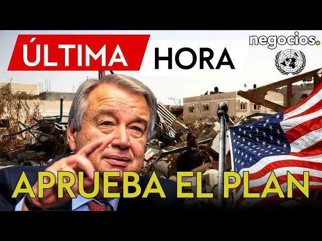 Imagen oficial del Consejo de Seguridad de la ONU tras la votación del plan de Estados Unidos para Gaza.<br>                        <br>                        <br>                        <br>                      